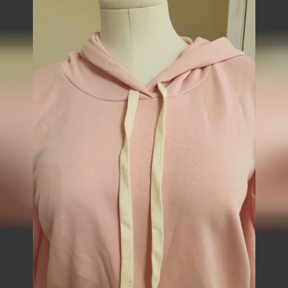 NWT Leo & Nicole pink lightweight sweatshirt hoodie Size Large - Picture 4 of 4